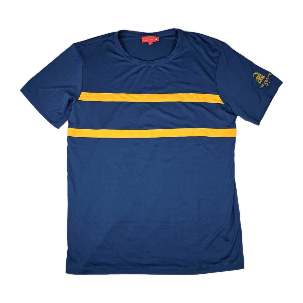 Redvanly Shirt Mens Large Blue Yellow Performance Stretch Cinnamon‎ Hill